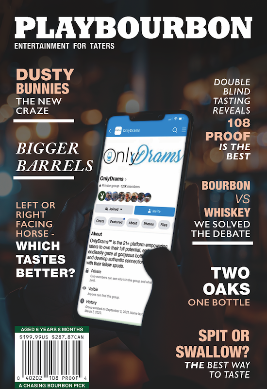 Pursuit United Double Oaked "PLAYBOURBON" Tater Sticker